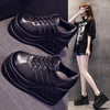 Women's Chunky Heel Wedge Shoes Casual Platform Height Increasing Comfortable Daily Walking Pumps
