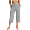 Women's High-Waisted Yoga Pants With Pockets, Straight-Leg Sports Pants, Lulu Style Butt-Lifting Wide-Leg Pants, Stretchy Fitness Pants, Stylish Design