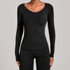 AutumnWinter V-Neck Long-Sleeve Sports Yoga Outfit