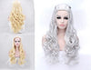 Matt 70cm braided silver long curly hair