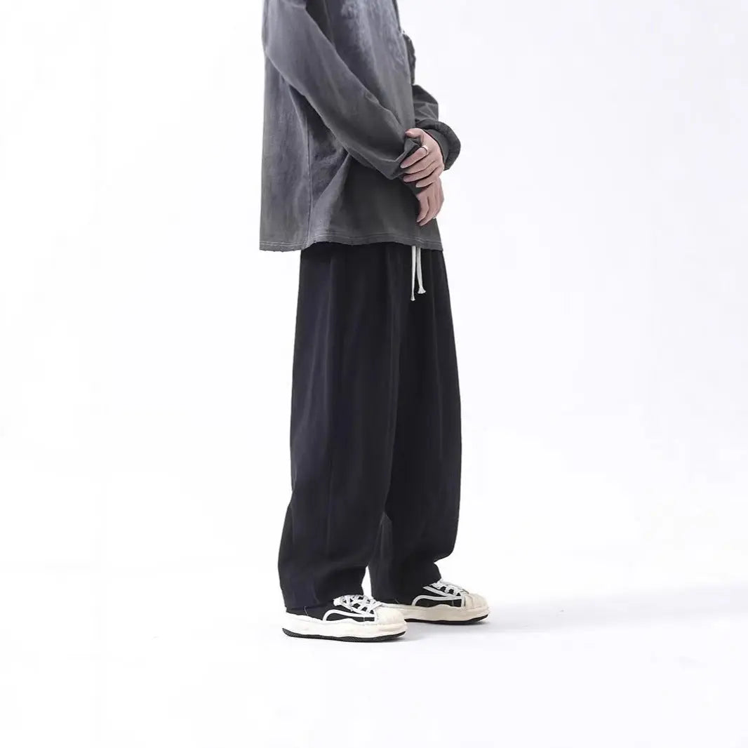 Cotton Men's Loose Wide Leg Pants TRENDFLOW