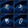 Chuangmei Jewelry Cross-Border Hot-Selling Copper Platinum-Plated Zircon Ring For Women With Unique Design Square Diamond Ring For Index Finger