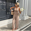Sleeveless Top And Wide-leg Pants Two-piece Set