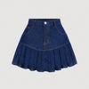Ruffled High-waist Slimming Denim Skirt For Women