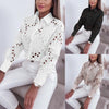 2026 Independent Station Wish Amazon Explosions Spring And Autumn Joker Commuter Fashion Lace Hollow Long Sleeve Shirt Women
