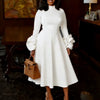 Fitted Waist Full Skirt Evening Gown - Elegant Women's Long Dress for Formal Party Cocktail Event